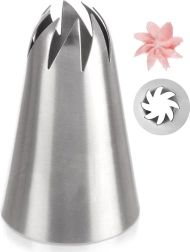 Douille pâtissière en acier, motif fleur