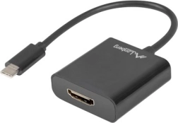 Adaptateur USB‑C vers HDMI, 15 cm, noir