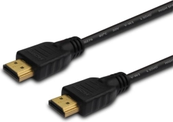 Câble HDMI 2 m noir avec connecteurs plaqués or