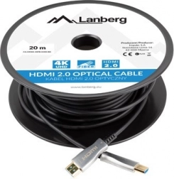 Câble HDMI 2.0 optique actif 20 m Lanberg noir