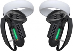 Coques avec grip et trappe de batterie pour Meta Quest 2 par Kiwi Design, noir