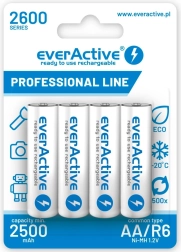 Piles rechargeables AA R6 2600 mAh – lot de 4 pcs