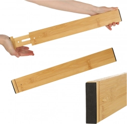Organisateur ajustable de tiroir en bambou