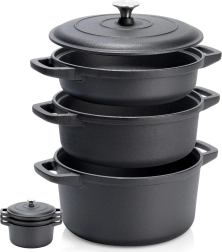 Ensemble de casseroles en fonte avec couvercle CAST LINE 2 / 2,8 / 4,3 l, 4 pièces