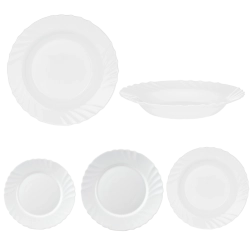 Set de 18 assiettes blanches Fale