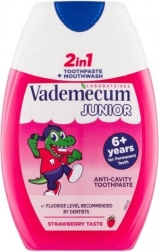 Vademecum Junior 2en1 dentifrice pour enfants à la fraise et bain de bouche 75 ml