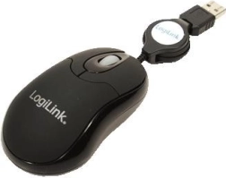 LogiLink Mini souris USB avec câble rétractable