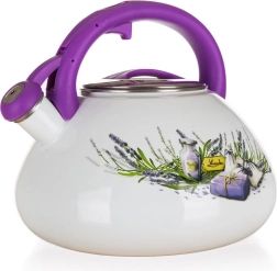 Bouilloire émaillée sifflante Lavande 3 l, diamètre 22,5 cm