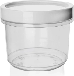 Boîte alimentaire ronde en plastique avec joint et couvercle à vis 940 ml