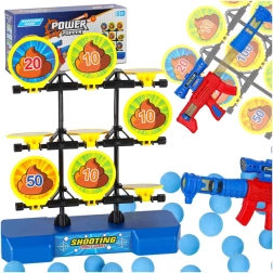 Jeu de tir avec cible et balles en mousse – set avec blaster et 9 cibles rabattables