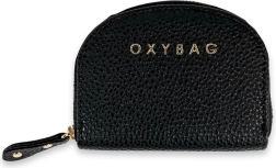 Portefeuille femme en cuir noir