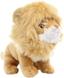 chat en peluche avec crinière amovible 30 cm éco-responsable