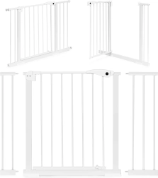 Barrière de sécurité pour escaliers et portes, 74-105 cm, acier, ECOTOYS