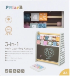 Abacus en bois 3-en-1 avec ardoise et chiffres