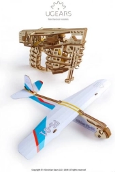 Ugears puzzle mécanique 3D en bois avion lanceur