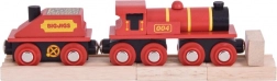 Bigjigs Rail locomotive rouge avec wagon
