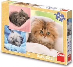 Puzzles pour enfants chatons mignons 3×55 pièces