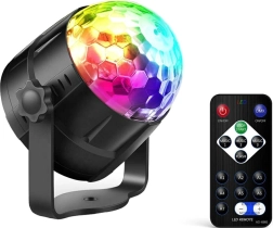 Boule Projeteur LED RGB Disco avec Capteur Sonore