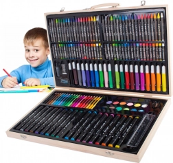 Ensemble de dessin artistique dans un étui en bois