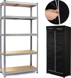 Étagère métallique 180 × 90 × 40 cm avec housse offerte Humberg