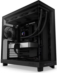 Boîtier PC NZXT H6 Flow avec fenêtre latérale noir