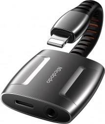 Adaptateur Lightning vers Lightning et AUX mini‑jack 3,5 mm Mcdodo noir