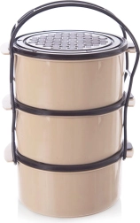 Récipient repas/sandwich en plastique à trois étages 3 × 1,5 l