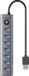 Orico hub USB‑C avec 7× USB 3.0, gris