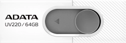 Adata UV220 clé USB 64 Go USB 2.0 blanc/gris