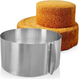 Cercle à gâteau réglable en acier inoxydable 16–30 cm