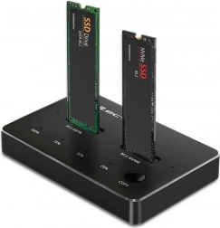 Station d’accueil pour SSD M.2 | NVMe | SATA | USB-C | Double 2 x 2 To