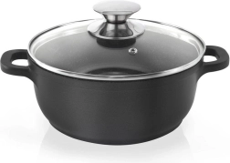 Casserole en granit avec couvercle en verre GRANDE 16 cm, 1,4 l