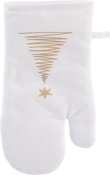 Manique de cuisine en coton avec aimant, motif sapin, 32,5 cm