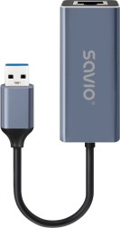 Adaptateur Ethernet gigabit Savio USB‑A vers RJ‑45