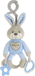 Lapin en peluche éducatif musical avec clip BABY MIX, bleu
