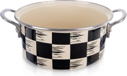 Marmite émaillée Damier 20 cm, 2,2 l