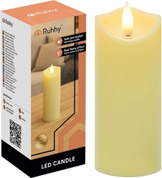 bougie LED 12,5 × 5 cm à flamme vacillante, blanc chaud