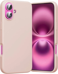 coque en silicone avec MagSafe pour iPhone 16 Plus rose Vention