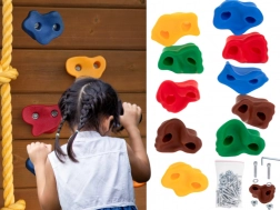 Prises d’escalade pour enfants, lot de 10, assortiment coloré avec vis