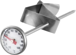 Thermomètre de cuisine en inox avec clip et sonde 14 cm