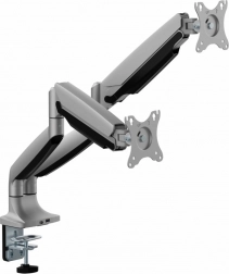 Support à gaz pour deux moniteurs 17–35″ avec USB‑A/USB‑C 3.0, heavy duty