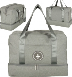 Sac de voyage gris 39x18x30 cm