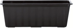 Bac à fleurs en plastique 40 cm anthracite