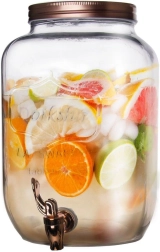 Distributeur de boissons en verre avec robinet 8,8 l