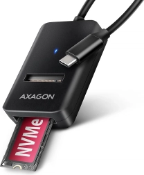 AXAGON adaptateur USB 3.2 Gen 2 pour SSD M.2 NVMe/SATA avec câble USB‑C 10 cm