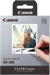 Canon Selphy Square XS-20L encre couleur et étiquettes autocollantes (20 tirages)