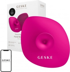 Brosse nettoyante visage 4-en-1 avec poignée Geske et application (magenta)