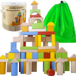 Blocs de construction en bois Kruzzel 100 pcs