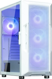 Boîtier PC I3 NEO ATX Mid Tower blanc avec ventilateurs ARGB