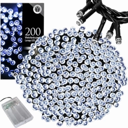 Guirlande lumineuse LED de Noël 200 LED, 20 m, blanc froid